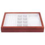 Maple Brown Multi Function Wooden Jewelry Organizer Box