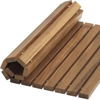 Designer Roll Up Genuine Teak 2' x 3' Mat