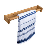 16" Traditional Solid Teak Towel Bar