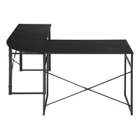 Modern Geo Black L Shape Computer Table