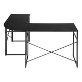 Modern Geo Black L Shape Computer Table