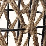 17? Modern Boho Jute Cylinder Table Lamp