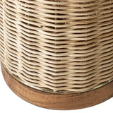 15? Traditional Rattan And Iron Table Lamp
