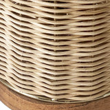 15? Traditional Rattan And Iron Table Lamp