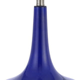 Set of Two 26? Navy Blue Glass Table Lamps