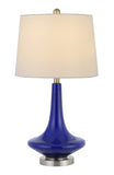 Set of Two 26? Navy Blue Glass Table Lamps