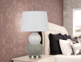 Set of Two 24? Grey Ceramic Pear Table Lamps