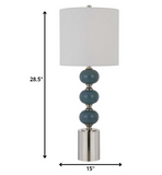 Set of Two 29" Modern Blue Metal Table Lamps