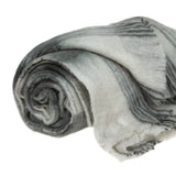 Transitional Gray and White Woven Handloom Throw