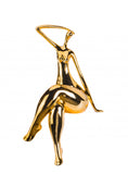 Gold Women Posing Sculpture