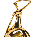 Gold Women Posing Sculpture
