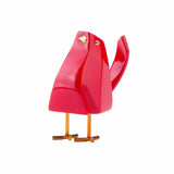 Small Red and Gold Bird Sculpture