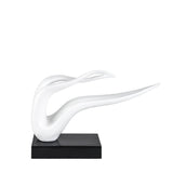 White Abstract Wavy Sculpture