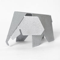 Aluminum 5" Elephant Origami Geometric Sculpture