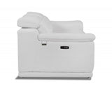 Mod Winter White Italian Leather Recliner Chair