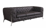 93" Brown Genuine Leather Standard Sofa