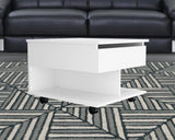 22" White Manufactured Wood Rectangular Lift Top Coffee Table With Drawer