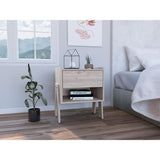Sleek and Trendy Light Grey Bedroom Nightstand