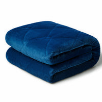 Navy Blue Velvet Weighteded Blanket