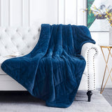 Navy Blue Velvet Weighteded Blanket