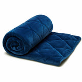 Navy Blue Velvet Weighteded Blanket