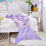 Purple Mermaid Tail Weighteded Throw Blanket