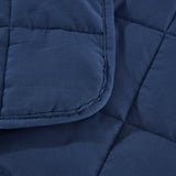 Navy Blue Travel Weight Microfiber Throw Blanket