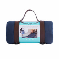 Navy Blue Travel Weight Microfiber Throw Blanket