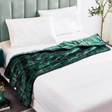Green Plaid Weighted Velvet and Velvet Throw Blanket