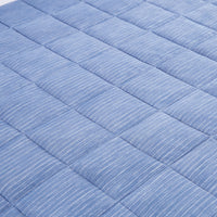 Blue Striped Polar Air Cooling Weighted Thrown Blanket