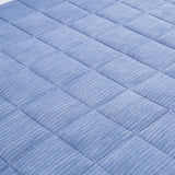 Blue Striped Polar Air Cooling Weighted Thrown Blanket