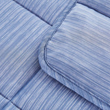 Blue Striped Polar Air Cooling Weighted Thrown Blanket