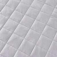 Grey Striped Polar Air Cooling Weighted Thrown Blanket