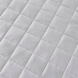 Grey Striped Polar Air Cooling Weighted Thrown Blanket