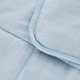 Light Blue Striped Polar Air Cooling Weighted Thrown Blanket