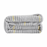 Light Grey Reversible Velvet and Sherpa Throw Blanket