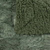 Luxury Olive Green Faux Fur Sherpa Throw Blanket