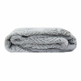 Luxury Gray Mist Faux Fur  Mink Throw Blanket