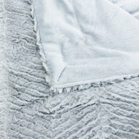 Luxury Gray Mist Faux Fur  Mink Throw Blanket