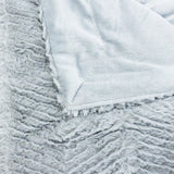 Luxury Gray Mist Faux Fur  Mink Throw Blanket