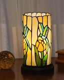 11" Tiffany Style Dragonfly Floral Accent Table Lamp