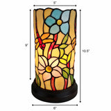 11" Tiffany Style Red Dragonfly Accent Table Lamp