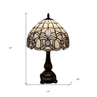 19" Tiffany Style Antique Vintage Table Lamp