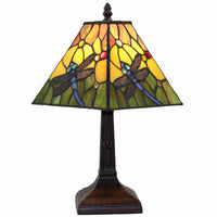 15" Tiffany Style Blue Dragonflies Table Lamp