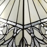 23" Stained Glass Butterfly Two Light Mission Style Table Lamp