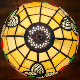 15" Tiffany Style Floral Butterfly Table Lamp