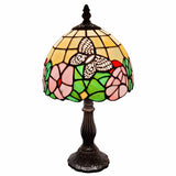 15" Tiffany Style Floral Butterfly Table Lamp