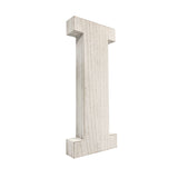 16" Distressed White Wash Wooden Initial Letter I Sculpture