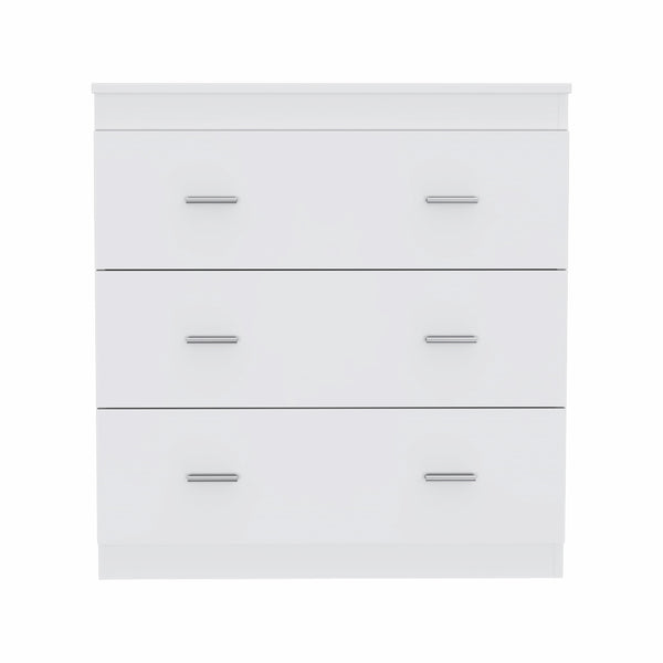 32" White Manufactured Wood Six Drawer Standard Dresser