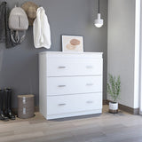 32" White Manufactured Wood Six Drawer Standard Dresser